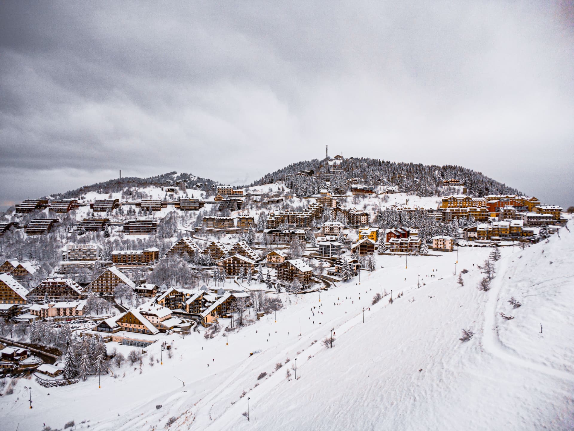 Accommodaties aan de voet van een skigebied